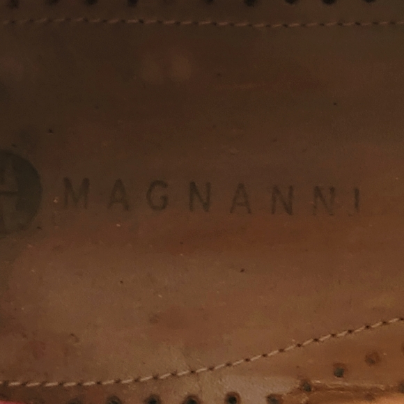 Men Vintage Leather Burgundy Loafers By Magnanni Size 8M Made In Spain - Picture 11 of 11